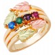 Mother's Ring with 1-7 Genuine Birthstones - by Mt Rushmore